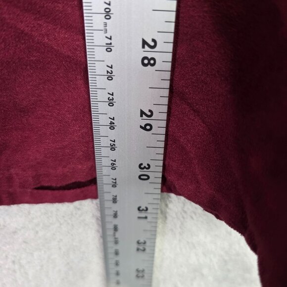 Womens Catherines Burgundy Shirt Button Up Long Sleeve 100% Polyester Size 4X - Picture 6 of 7